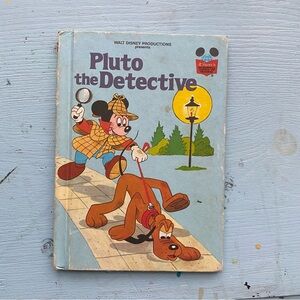 Disney Pluto the Detective 80s Vintage Picture Book